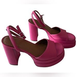 Wild Fable Pink Platform Chunky Sole Open Toe Strappy Y2K Shoes sz10
